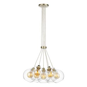 Apollo 7 Light Pendant Butter Brass complete with Glass