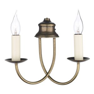 Bermuda Double Wall Bracket Aged Brass (Shades Sold Separately)
