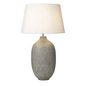 Ceyda Table Lamp Ceramic & Grey Base Only