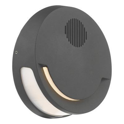 Euba Outdoor Wall Light Grey C/W Speaker LED IP44