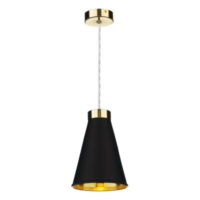 Hyde 1 Light Pendant complete with Black Metal Shade