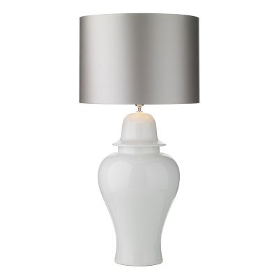 Vaughn Table Lamp Large Gloss White Base Only