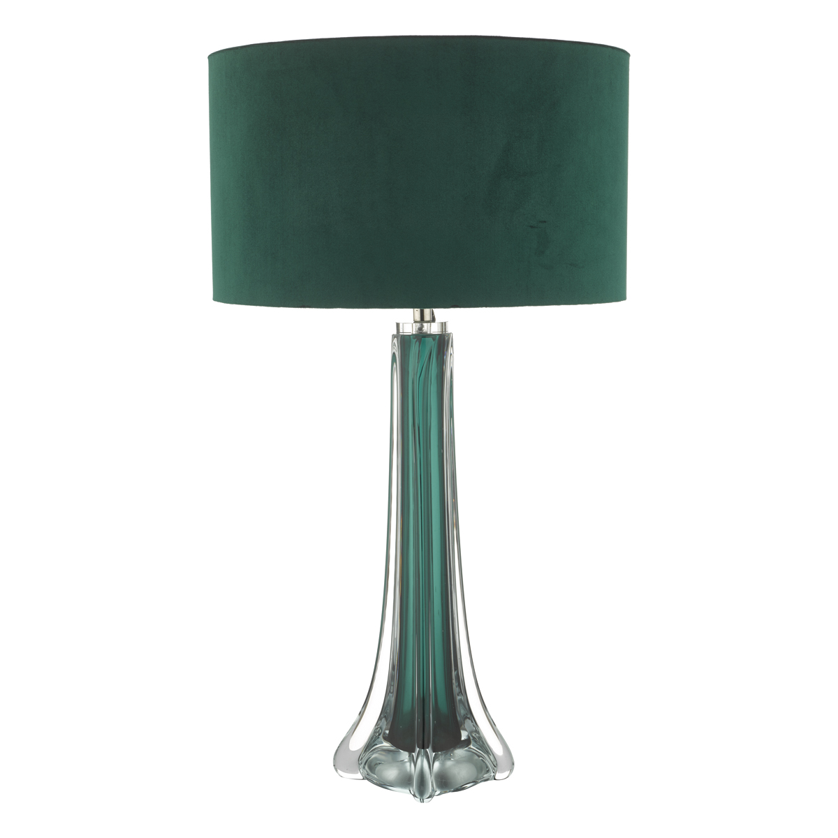 glass base table lamp