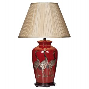Bertha Bird Table Lamp Red Base Only