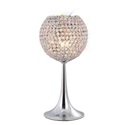 Ava Table Lamp 3 Light Chrome/Crystal