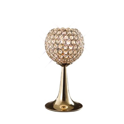 Ava Table Lamp 2 Light French Gold/Crystal