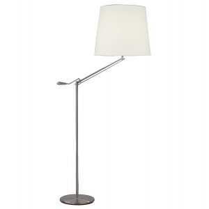 Infusion Floor Lamp Satin Chrome Complete C/W Shade INF142