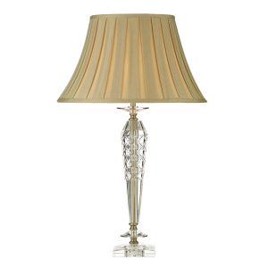 Nell Table Lamp Clear Glass C/W Shade