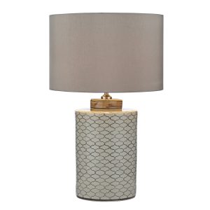 Paxton Table Lamp Cream Brown Base Only