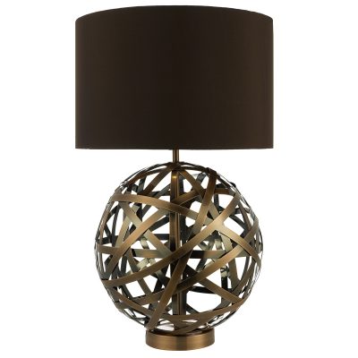 Voyage TL Woven Antique Copper Ball with Matching Lined Shade.