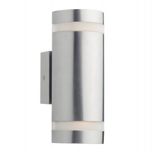 Wessex 2 Light Cylinder Stainless Steel Wall Bracket LED IP44