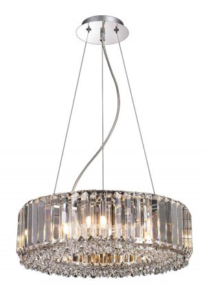 NLCB - Luxe 8 Light Round Crystal Pendant