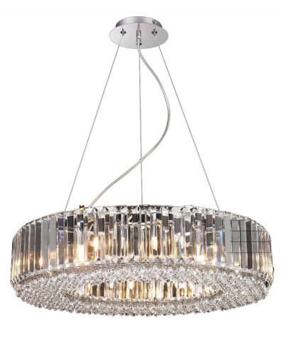 NLCB - Luxe 12 Light Round Crystal Pendant