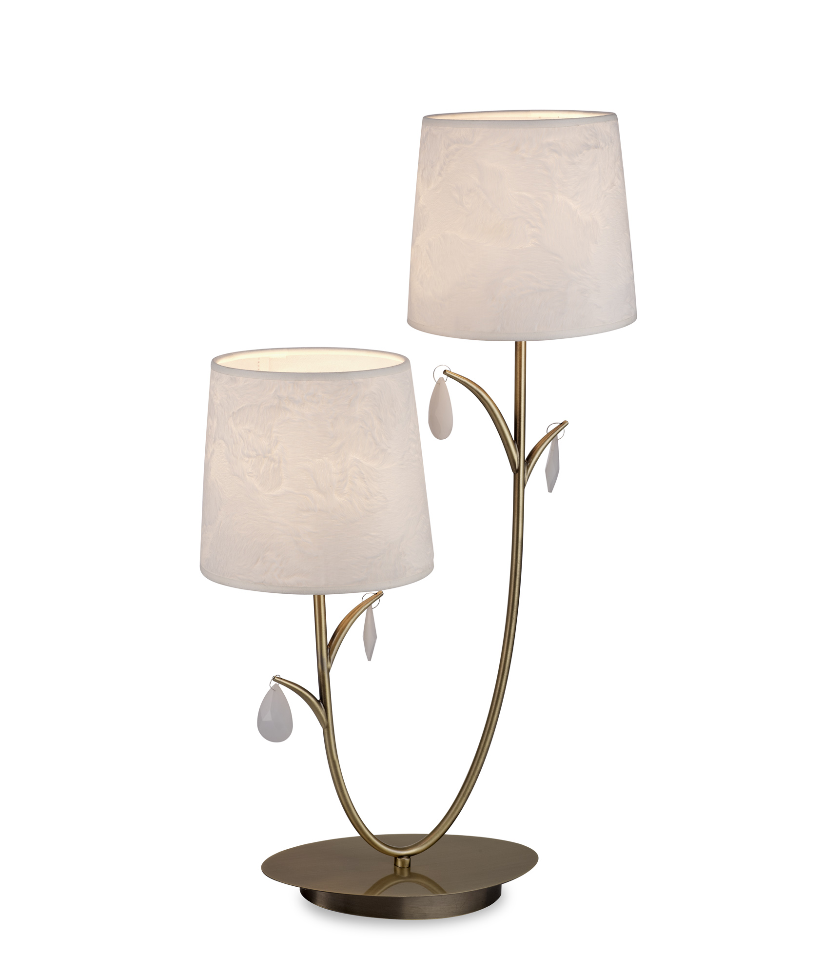 Mantra M6338 Andrea Table Lamp 63cm 2, Table Lamp Shade With Crystal Droplets