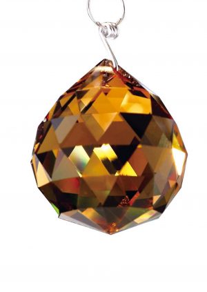 Diyas C10033 Crystal Sphere Without Ring Amber 30mm