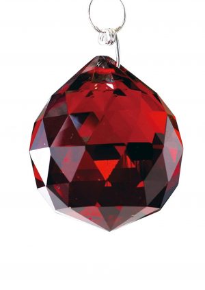 Diyas C10035 Crystal Sphere Without Ring Red 30mm