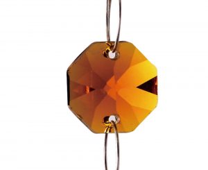 Diyas C50003 Crystal Octagon Without Ring Amber 14mm
