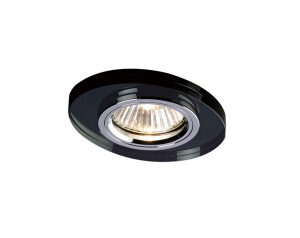 Diyas IL30808BL Crystal Downlight Oval Rim Only Black, IL30800 Required To Complete The Item