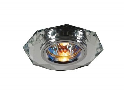 Diyas IL30814CH Crystal Downlight Hexagonal Rim Only Clear, IL30800 Required To Complete The Item