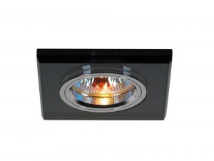 Diyas IL30817BL Crystal Downlight Shallow Square Rim Only Black, IL30800 Required To Complete The Item