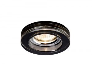 Diyas IL30821BL Crystal Downlight Deep Round Rim Only Black, IL30800 Required To Complete The Item