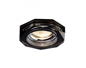 Diyas IL30823BL Crystal Downlight Deep Hexagonal Rim Only Black, IL30800 Required To Complete The Item