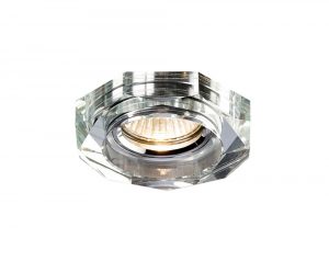 Diyas IL30823CH Crystal Downlight Deep Hexagonal Rim Only Clear, IL30800 Required To Complete The Item