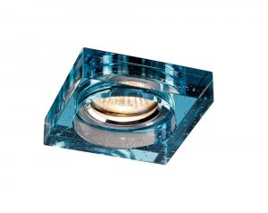 Diyas IL30832AQ Crystal Bubble Downlight Square Rim Only Aqua, IL30800 Required To Complete The Item