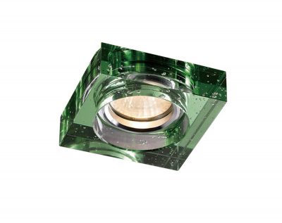 Diyas IL30832GR Crystal Bubble Downlight Square Rim Only Green, IL30800 Required To Complete The Item