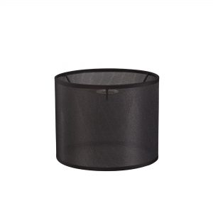 Diyas ILS20287 Curino Round Shade Small Sheer Weave Fabric Black 200 x 160mm