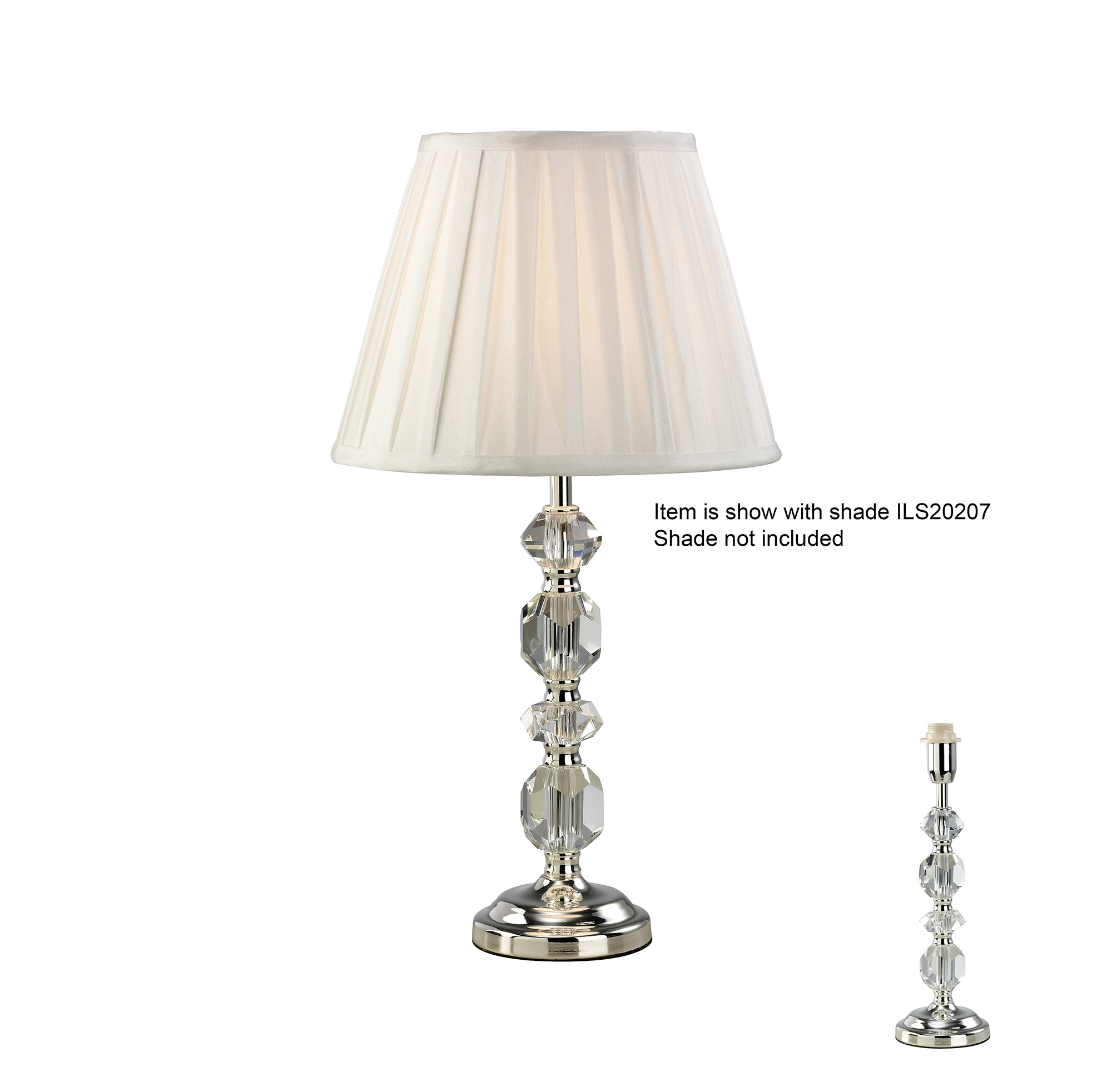 Dana Crystal Table Lamp Base Only, Crystal Table Lamp Shade Only