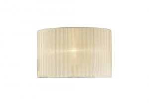 Diyas ILS31530 Florence Round Organza Shade Cream 360mm x 230mm, Suitable For Table Lamp