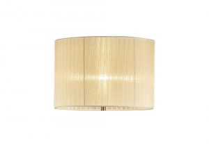 Diyas ILS31531 Florence Round Organza Shade Cream 380mm x 260mm, Suitable For Floor Lamp