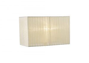 Diyas ILS31532 Florence Rectangle Organza Shade, 380x190x230mm, Cream, For Table Lamp