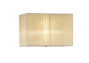 Diyas ILS31533 Florence Rectangle Organza Shade, 400x210x260mm Cream, For Floor Lamp