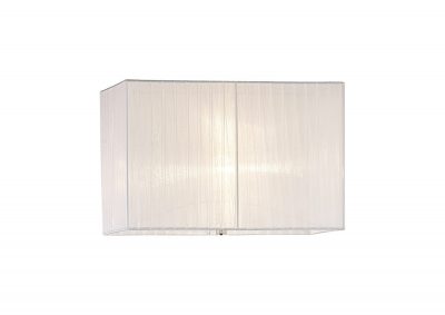 Diyas ILS31537 Florence Rectangle Organza Shade, 400x210x260mm, Cream, White, For Floor Lamp