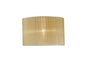 Diyas ILS31720 Florence Round Organza Shade Soft Bronze 360mm x 230mm, Suitable For Table Lamp