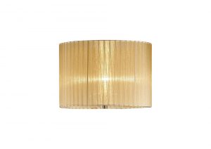 Diyas ILS31721 Florence Round Organza Shade Soft Bronze 380mm x 260mm, Suitable For Floor Lamp