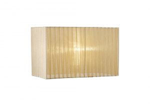 Diyas ILS31722 Florence Rectangle Organza Shade, 380x190x230mm, Soft Bronze, For Table Lamp