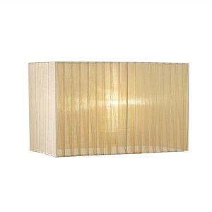 Diyas ILS31723 Florence Rectangle Organza Shade, 400x210x260mm, Soft Bronze, For Floor Lamp