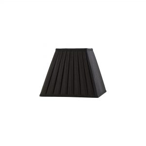 Diyas ILS20221 Leela Square Pleated Fabric Shade Black 100/200mm x 156mm