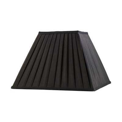 Diyas ILS20224 Leela Square Pleated Fabric Shade Black 175/350mm x 250mm