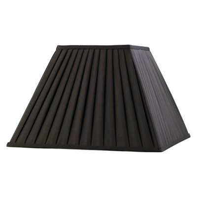 Diyas ILS20225 Leela Square Pleated Fabric Shade Black 200/400mm x 275mm