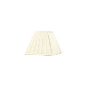 Diyas ILS20226 Leela Square Pleated Fabric Shade Ivory 100/200mm x 156mm
