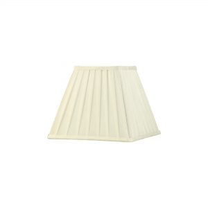 Diyas ILS20227 Leela Square Pleated Fabric Shade Ivory 138/250mm x 206mm