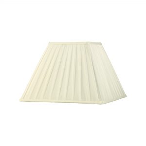 Diyas ILS20229 Leela Square Pleated Fabric Shade Ivory 175/350mm x 250mm