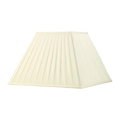 Diyas ILS20230 Leela Square Pleated Fabric Shade Ivory 200/400mm x 275mm