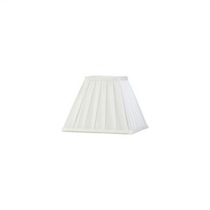 Diyas ILS20231 Leela Square Pleated Fabric Shade White 100/200mm x 156mm