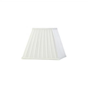 Diyas ILS20232 Leela Square Pleated Fabric Shade White 138/250mm x 206mm