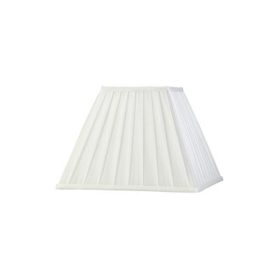 Diyas ILS20233 Leela Square Pleated Fabric Shade White 150/300mm x 225mm